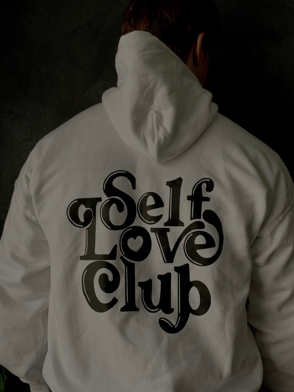 White Self Love Club Hoodie